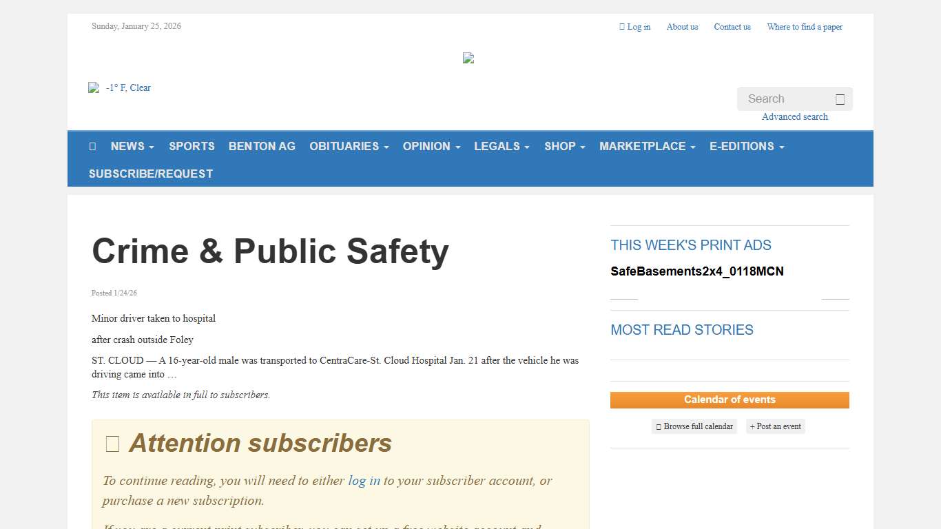 Crime & Public Safety - Benton County News