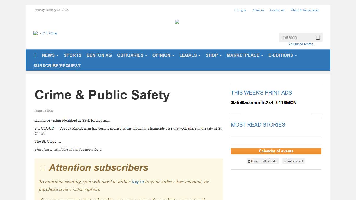 Crime & Public Safety - Benton County News